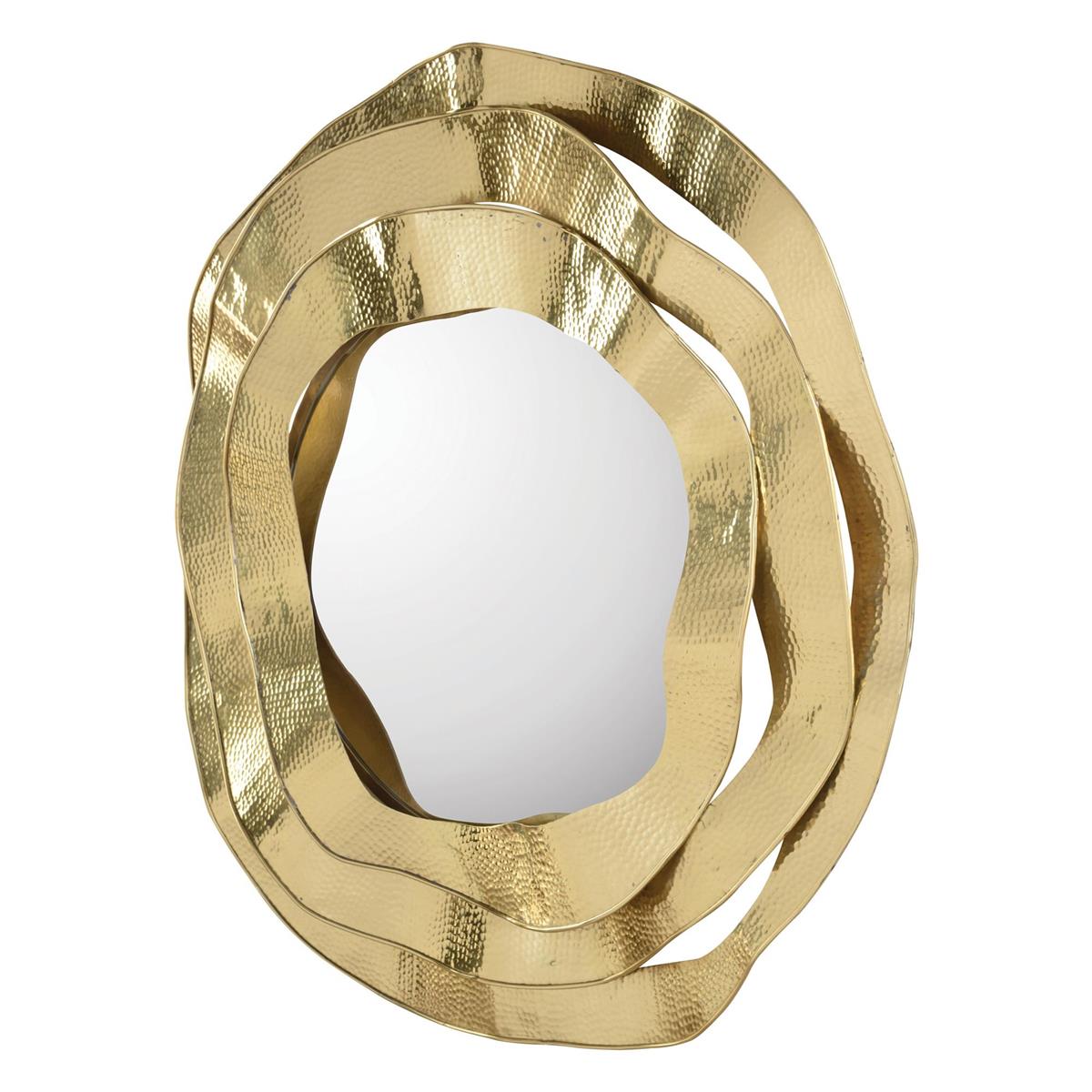 Ripple Brass Mirror-John Richard-Wall Mirrors-Artistic Elements