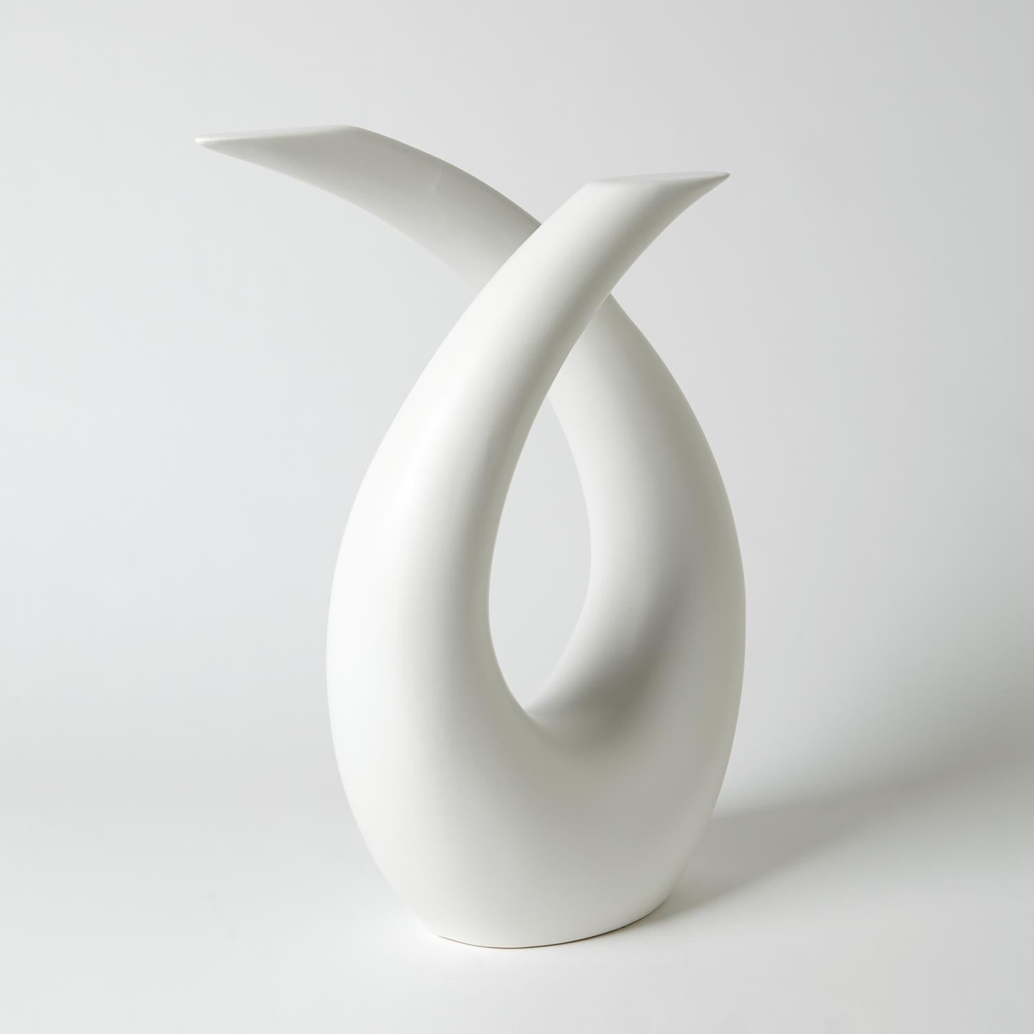 Loop Sculpture-Matte White-Global Views-Sculptures & Objects-Artistic Elements