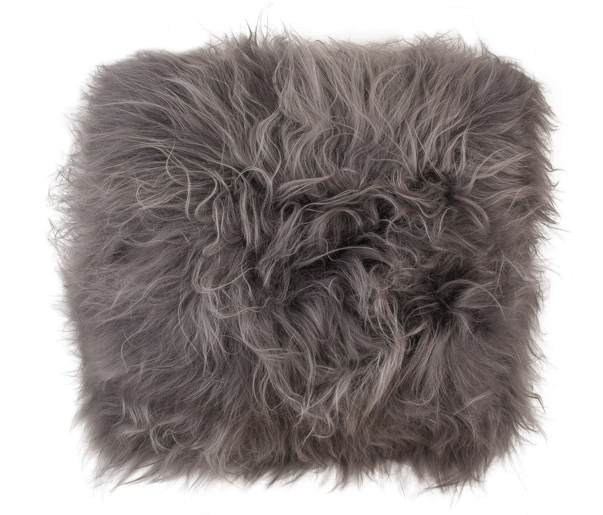Longwool Icelandic Cushion DYED GREY 16&quot;-Fibre-Decorative Pillows-Artistic Elements