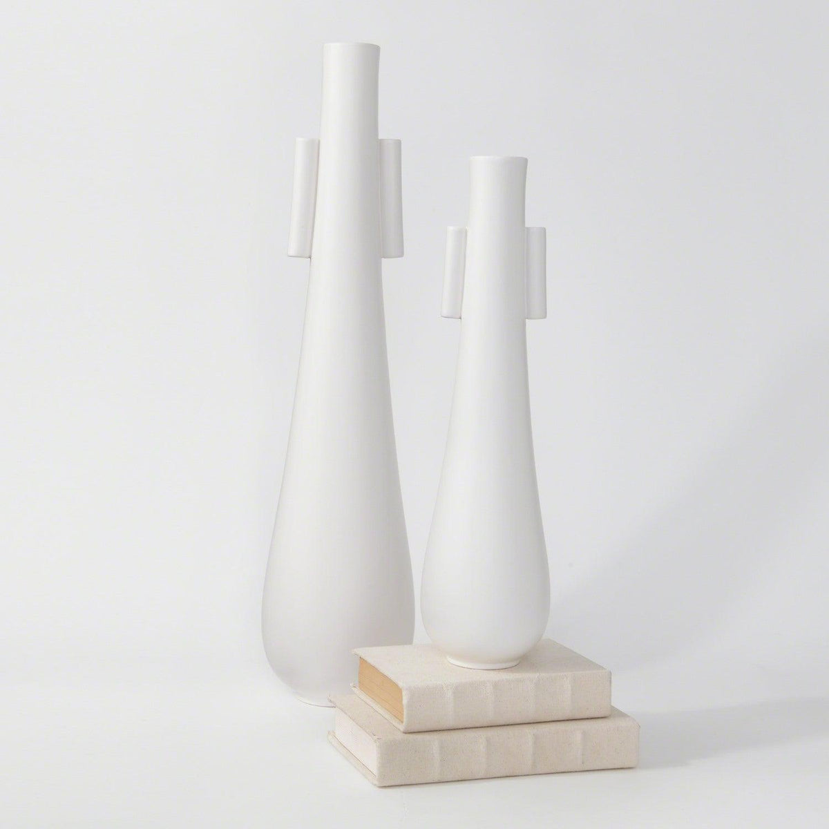 TEAR DROP VASES W/HANDLES-MATTE WHITE LARGE-Global Views-Vases-Artistic Elements