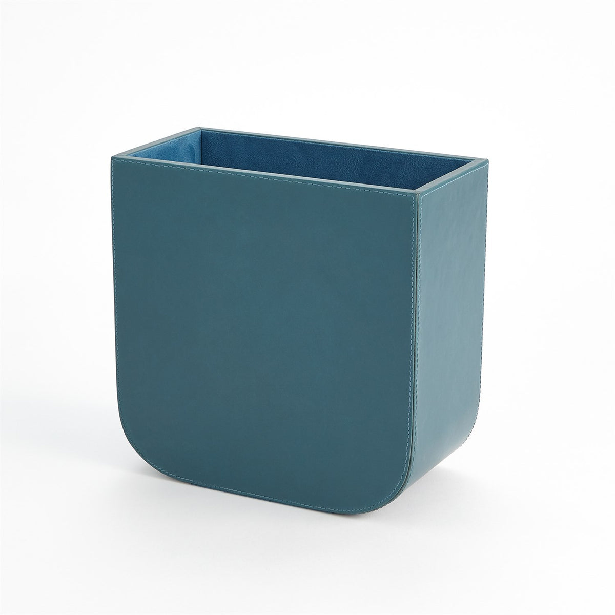 Radius Edge Leather Desk Collection - Azure-Global Views-Office Accessories-Artistic Elements