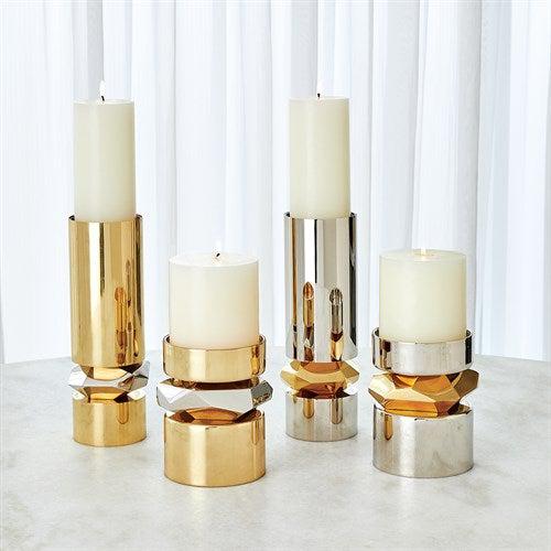 Romano Brass Candle Holders-Global Views-Candleholders-Artistic Elements