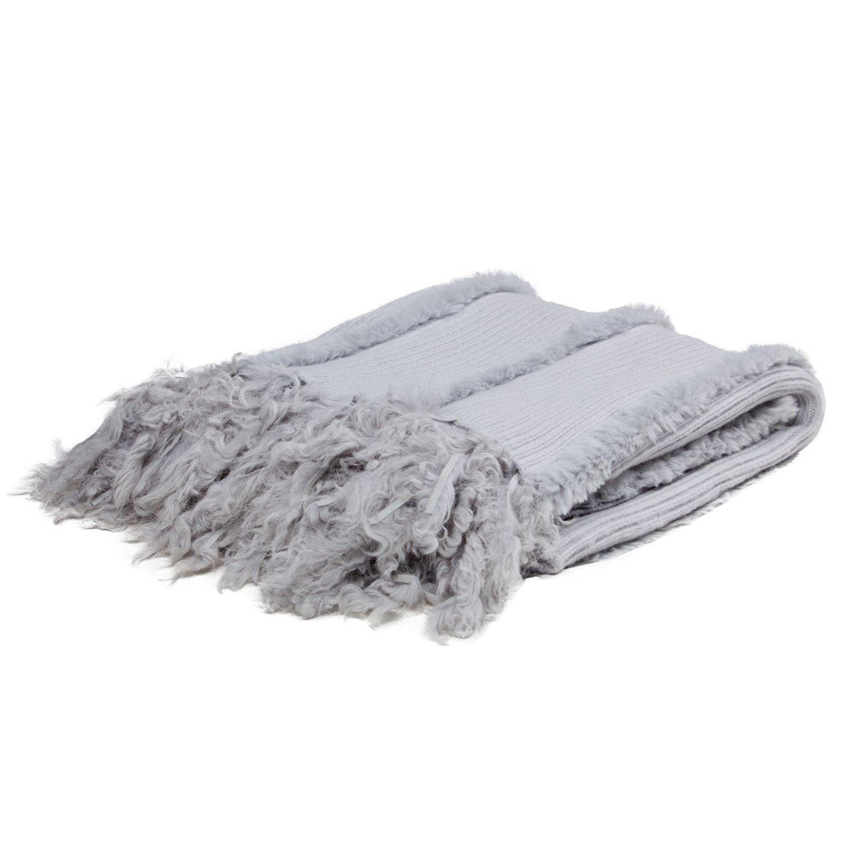 Throw Wool Rabbit Vertical 2 Glacier Grey-Fibre-Throw blankets-Artistic Elements