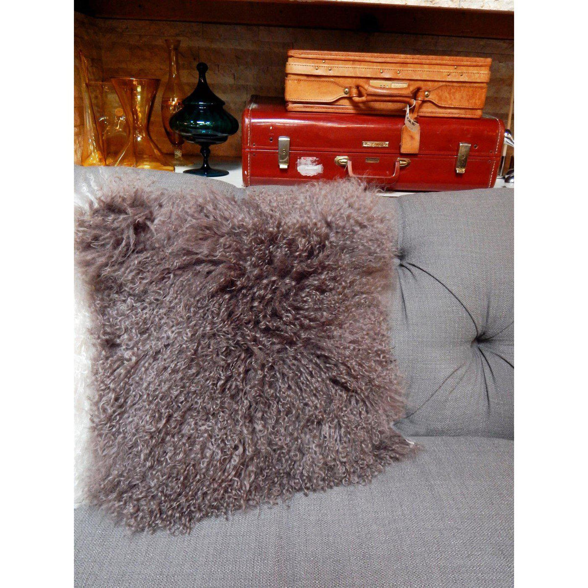 Tibetan Cushions 16x16&quot;-Fibre-Decorative Pillows-Artistic Elements