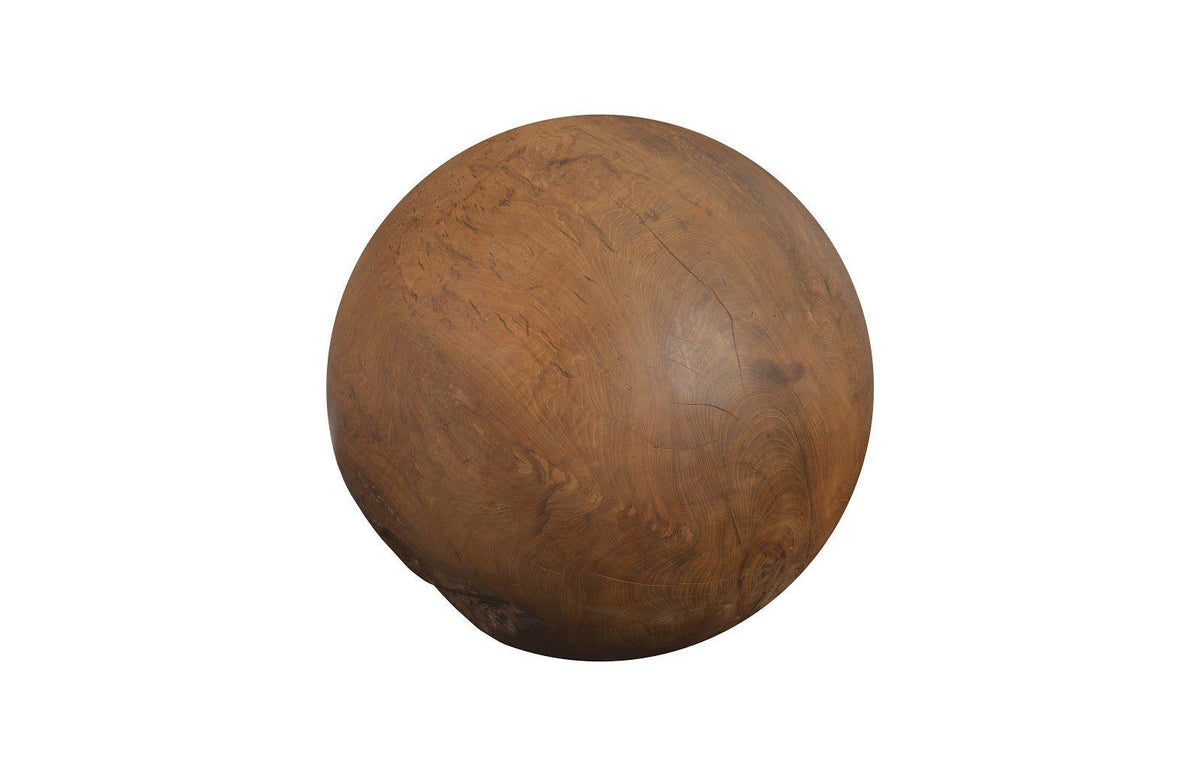 Teak Wood Ball-Phillips Collection-Sculptures &amp; Objects-Artistic Elements