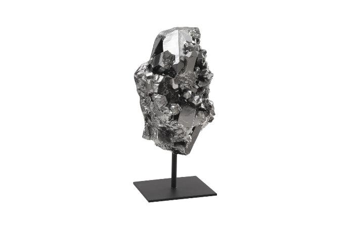 Cast Crystal Small Liquid Silver Sculpture-Phillips Collection-Sculptures &amp; Objects-Artistic Elements