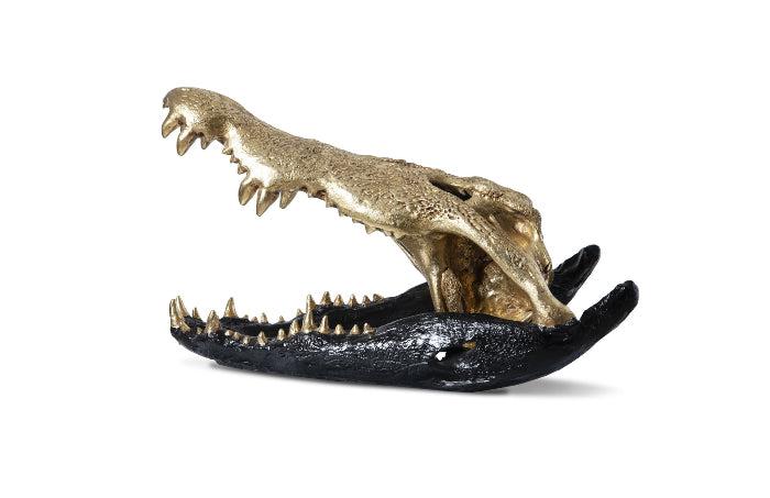 Crocodile Skull Sculpture-Phillips Collection-Sculptures &amp; Objects-Artistic Elements