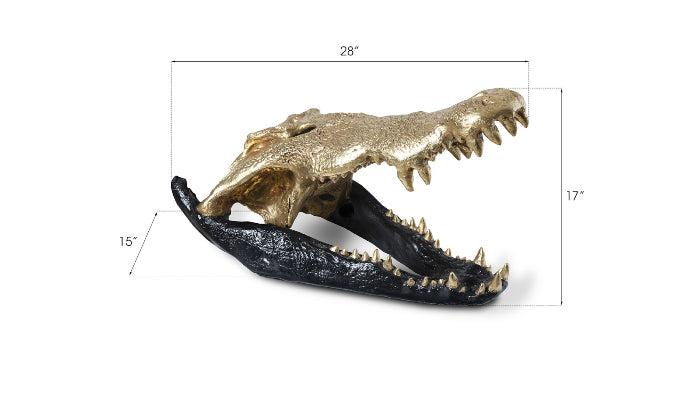 Crocodile Skull Sculpture-Phillips Collection-Sculptures &amp; Objects-Artistic Elements