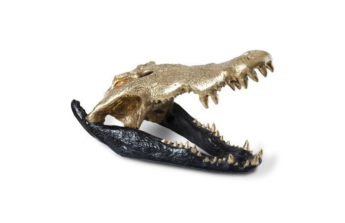 Crocodile Skull Sculpture-Phillips Collection-Sculptures & Objects-Artistic Elements