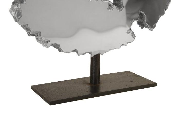Lava Slice Sculpture On Stand Resin, Stainless Steel-Phillips Collection-Sculptures &amp; Objects-Artistic Elements