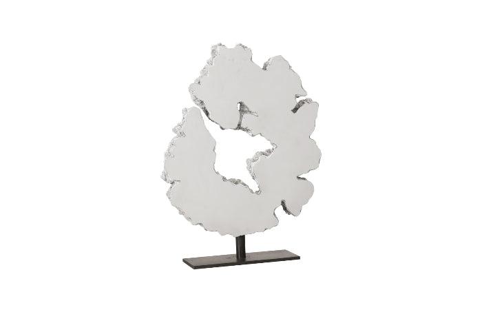 Lava Slice Sculpture On Stand Resin, Stainless Steel-Phillips Collection-Sculptures & Objects-Artistic Elements